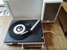 Vintage Electrophone tourne disque Valise Philips Pick-up 22GF110  Bon État 