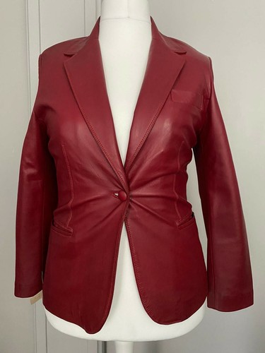 Veste en cuir rouge - ,