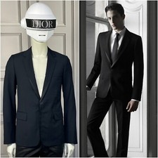 UltraRare & Great  Dior Homme SS08 Midnight Blue / Black  Wool  Blazer