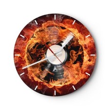 Horloge murale en verre
