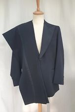 Parisian Bespoke Tuxedo Smoking 37/47 Handmade Black Tie Wool Sur-mesure Laine