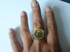 bague en plaqué or, chevalière, empereur Napoléon 3, t. 62