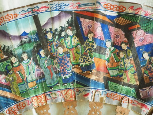 Eventail chinois ancien mille - ancien,