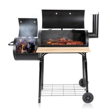 BBQ Collection Fumoir Barbecue Charbon de Bois Grande Taille avec Fumoir Cheminé