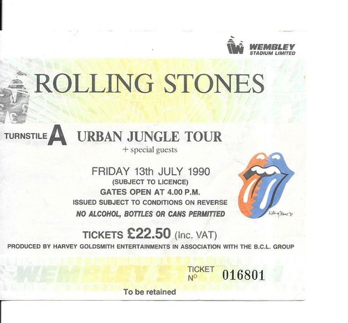 Rare ticket billet concert - rare,