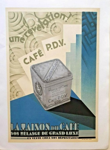 Café affiche originale - p.d.v,