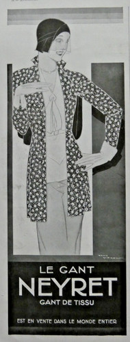 Publicité presse 1930 gant - publicitÉ,
