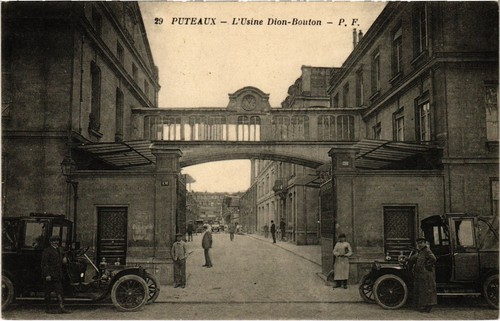 Cpa puteaux usine - usine, dion-bouton