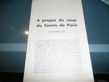 MONARCHIE A PROPOS DU COUP DU