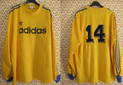 Maillot adidas jaune bleu - maillot,