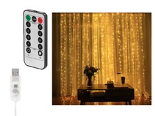 Rideau LED USB télécommandé à luminosité variable et 8 modes - Lunartec