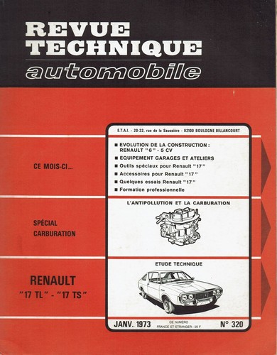 Revue technique automobile 320 - technique,