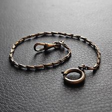 Chaîne de montre à gousset châtelaine savonnette maille vintage plaqué or