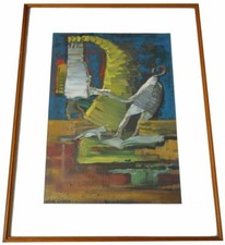 KEMAL GOZEN  - PEINTRE TURC OTTOMAN TABLEAU SURREALISTE ERA