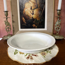 PLAT ROND CREUX BLANC ANCIEN A. LEBACQZ & M BOUCHART TERRE DE FER ST AMAND