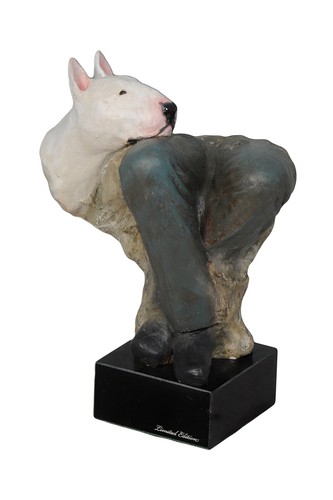 Bull terrier figurine peinte - bull,