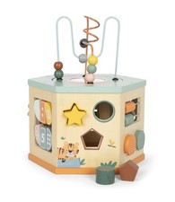 Cube de motricité « Safari » en Bois, Jouet éducatif à 7 Faces, dès 1 an, 126...