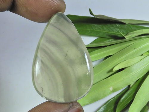 Cabochon poire fluorite - de,