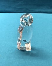 Chouette / hibou en cristal signé BACCARAT sculpture Animaux Statuette 11 cm