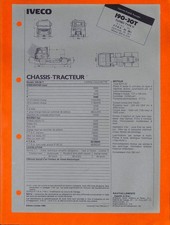 IVECO GRANDS ROUTIERS / 190-30T TURBO TYPE II / CHASSIS TRACTEUR / FICHE 1985