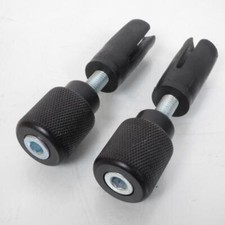 Embout de guidon Metalmena pour Auto Ø18mm noir cylindrique Neuf