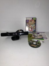 Microsoft Xbox 360 Kinect Motion Sensor Bar Black + Game TESTED & Working