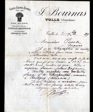 TULLE (19) MINOTERIE / GRAINS FARINES NOIX "J. BOURNAS" Lettre en 1899