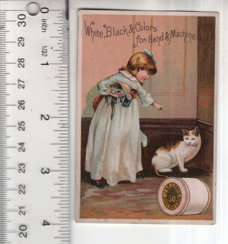 Coats thread girl with cat - j&p,