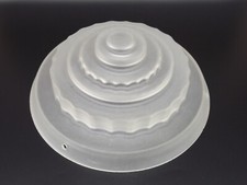 Abat-jour suspension verre opaque style gratte-ciel art déco français vintage 5214