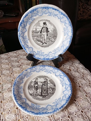 Deux assiettes lunéville - deux, kg