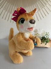 1124⚜️ Peluche Doudou Interactive Maman Josie Le Kangourou Fur Real Avec 3 Bébés