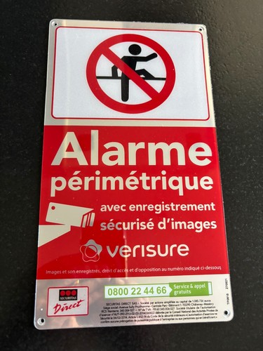 Verisure alarme plaque
