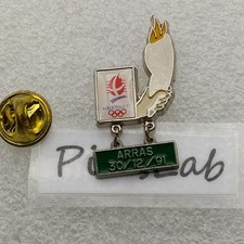 Pin's-ARRAS 30/12/91-Jeux Olympiques d'Albertville 1992 92-Flamme-P4C8