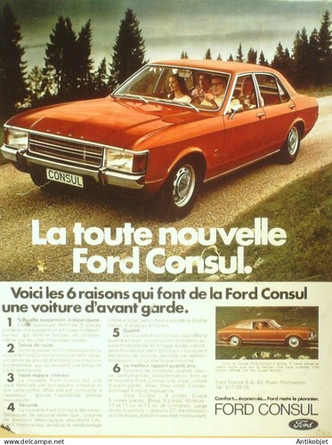Publicite auto ford consul - publicite,
