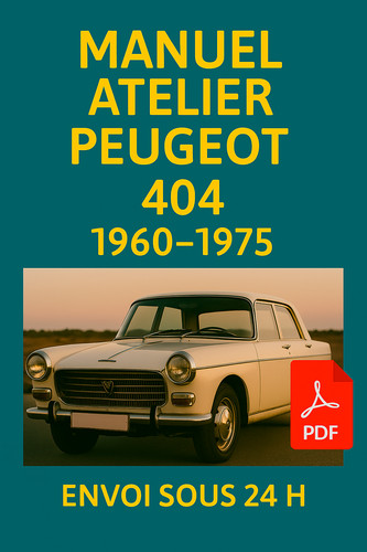 Manuel atelier peugeot - manuel, 404