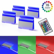 4 clips RGB LED éclairage vitrine placard armoire cuisine contrôle télécommande