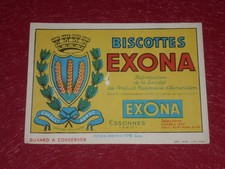 [ART & PUBLICITE, COLLEC] BUVARD ANCIEN BISCOTTES EXONA Corbeil