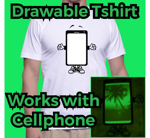 Cellphone drawable glow tshirt - glow,