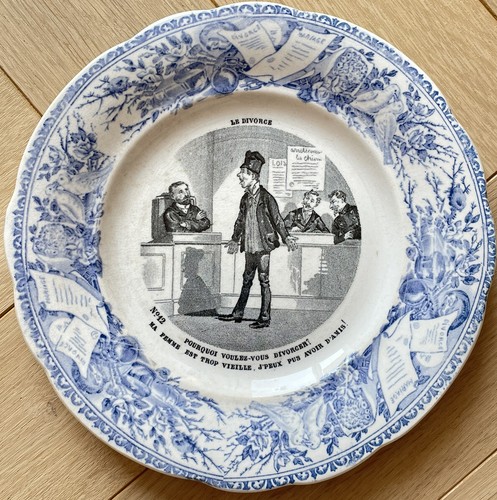 Assiette parlante faïence - parlante,