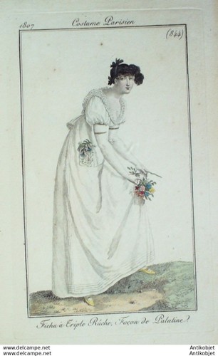 Gravure mode costume parisien - mode,