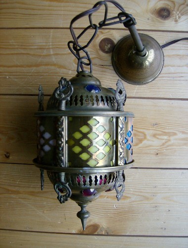 Plafonnier orient laiton - plafonnier,