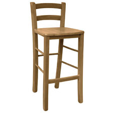 Tabouret De Bar En Bois H 67Cm Avec Assise En Noyer Clair