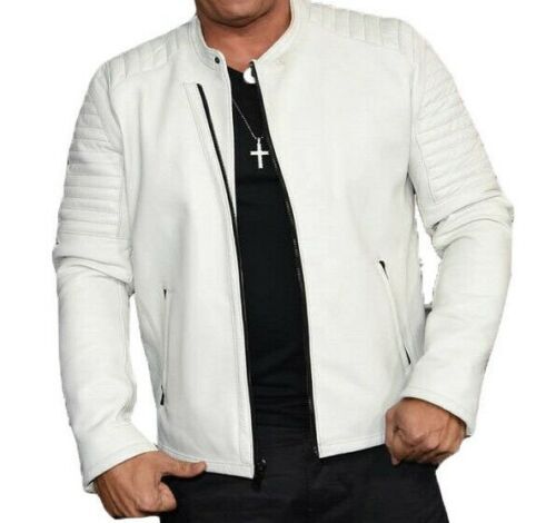 Veste cuir blanc - en, diesel