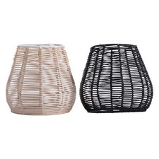 Abat-jour en rotin tissé