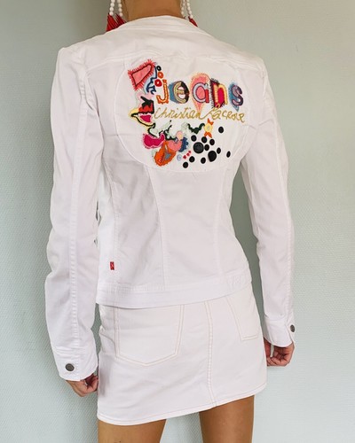 Veste jean brodée - veste, en