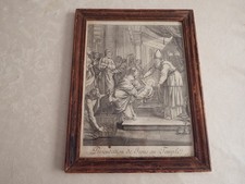 Ancien Cadre Vitré en Bois