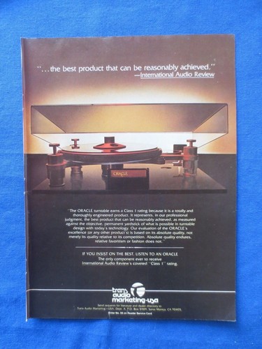 Oracle turntable magazine - magazine, ad