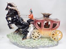 Bequet Hubert : Sculpture  1960 faïence émaillée / carrosse et chevaux Belgique