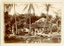 Martinique, Fort de France avant la catastrophe de 1902 Vintage citrate print. 