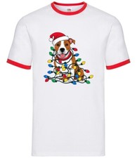 Staffordshire Bull Terrier - Hommes Contraste - Noël Staffy Chien Animal Animaux